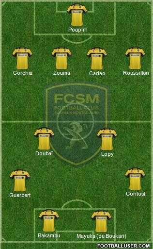 FC Sochaux-Montbéliard Formation 2013