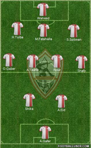 Zamalek Sporting Club Formation 2013