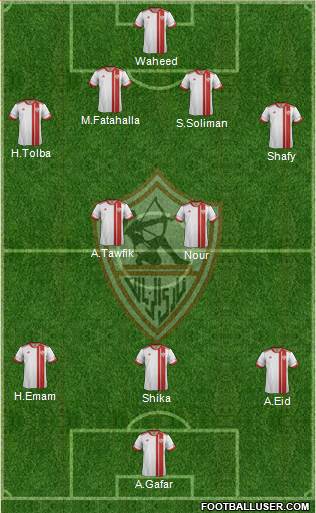 Zamalek Sporting Club Formation 2013