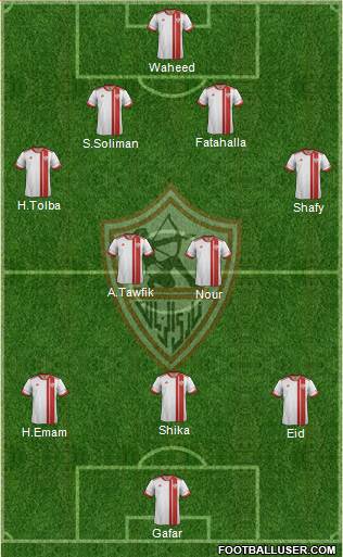 Zamalek Sporting Club Formation 2013