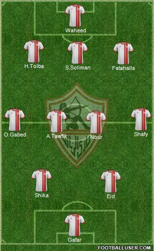 Zamalek Sporting Club Formation 2013