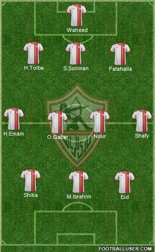 Zamalek Sporting Club Formation 2013