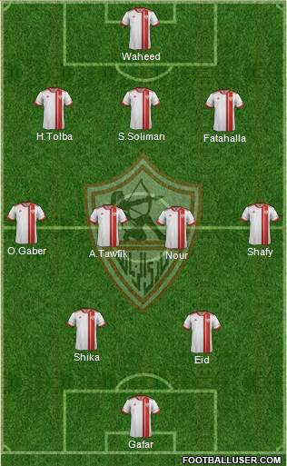 Zamalek Sporting Club Formation 2013