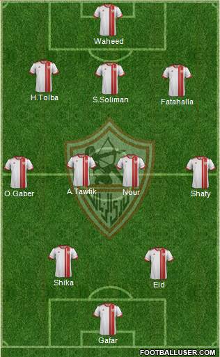 Zamalek Sporting Club Formation 2013