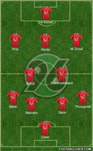 Hannover 96 Formation 2013