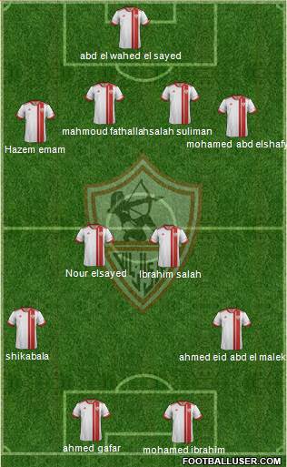 Zamalek Sporting Club Formation 2013