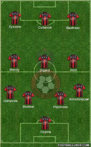 OGC Nice Côte d'Azur Formation 2013