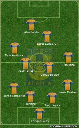 Club Universitario de Nuevo León Formation 2013