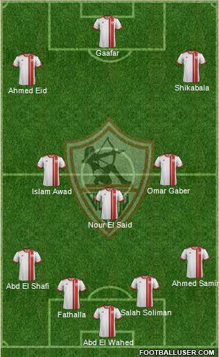 Zamalek Sporting Club Formation 2013