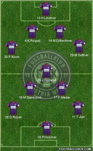 FK Austria Wien Formation 2013