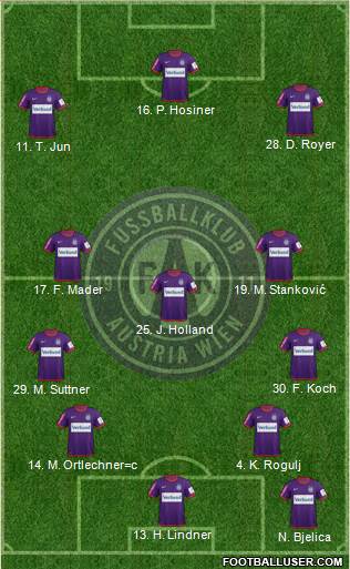 FK Austria Wien Formation 2013