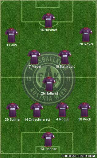 FK Austria Wien Formation 2013