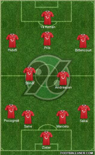 Hannover 96 Formation 2013