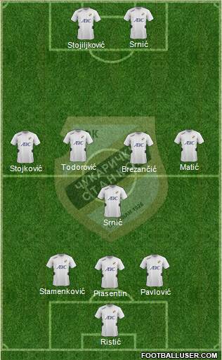 FK Cukaricki Stankom Beograd Formation 2013