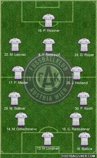 FK Austria Wien Formation 2013