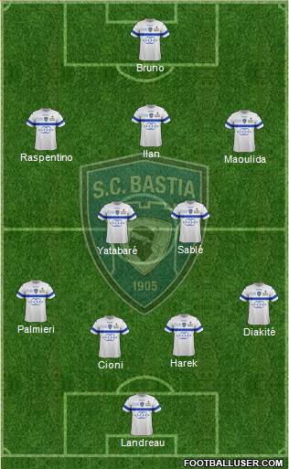 Sporting Club Bastia Formation 2013