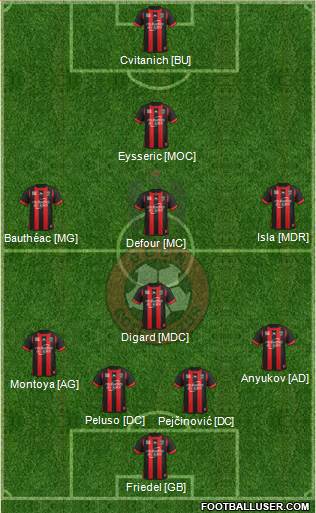 OGC Nice Côte d'Azur Formation 2013