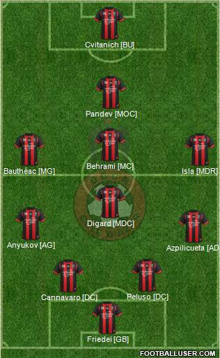 OGC Nice Côte d'Azur Formation 2013