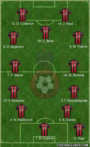 OGC Nice Côte d'Azur Formation 2013