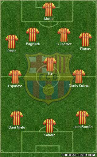 F.C. Barcelona B Formation 2013