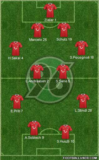 Hannover 96 Formation 2013