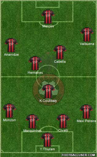 OGC Nice Côte d'Azur Formation 2013