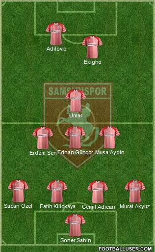 Samsunspor Formation 2013