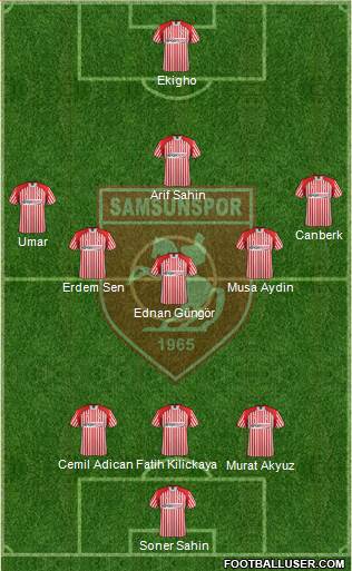 Samsunspor Formation 2013