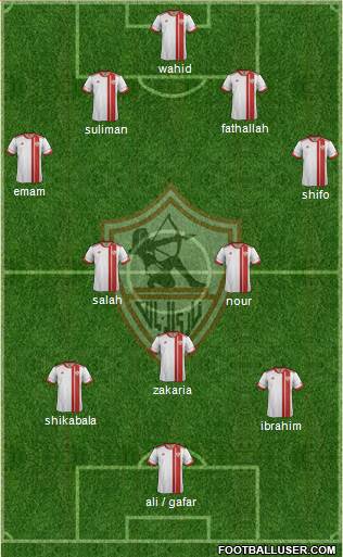 Zamalek Sporting Club Formation 2013