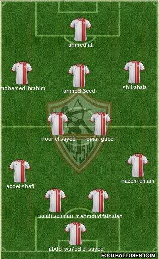 Zamalek Sporting Club Formation 2013