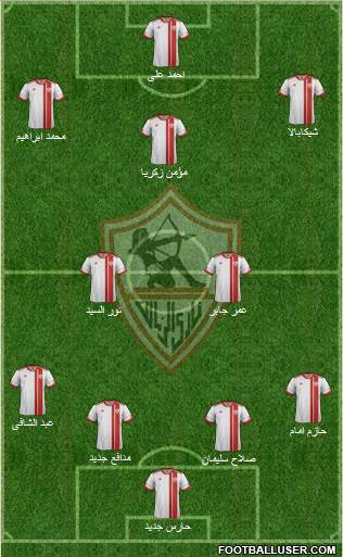 Zamalek Sporting Club Formation 2013