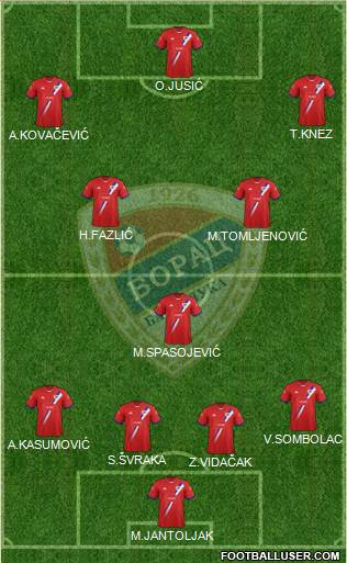 FK Borac Banja Luka Formation 2013