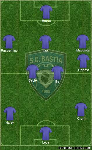 Sporting Club Bastia Formation 2013