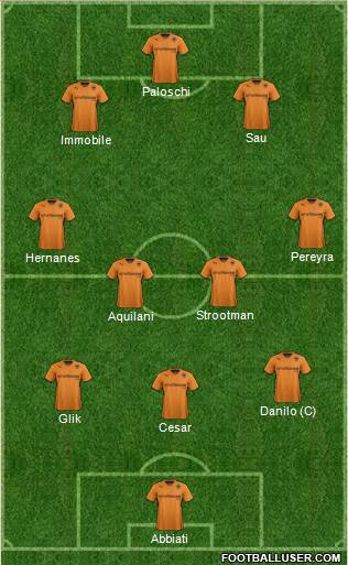 Wolverhampton Wanderers Formation 2013