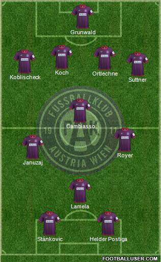 FK Austria Wien Formation 2013