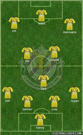 Chunnam Dragons Formation 2013