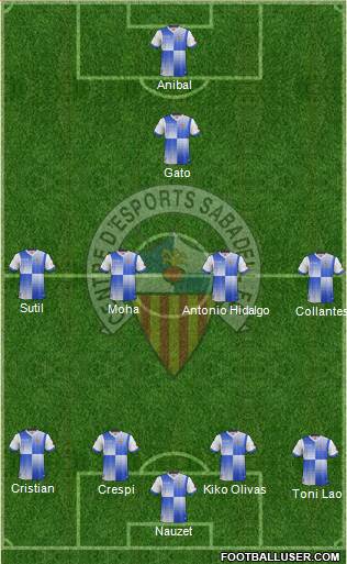 C.E. Sabadell Formation 2013