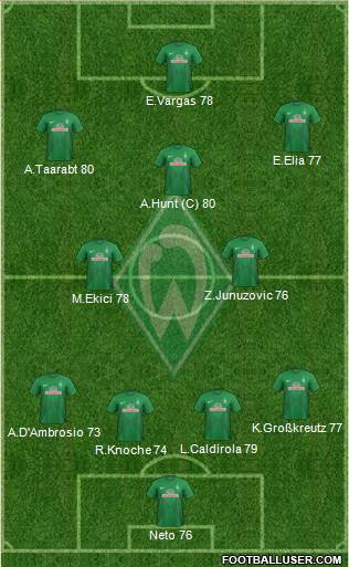 Werder Bremen Formation 2013