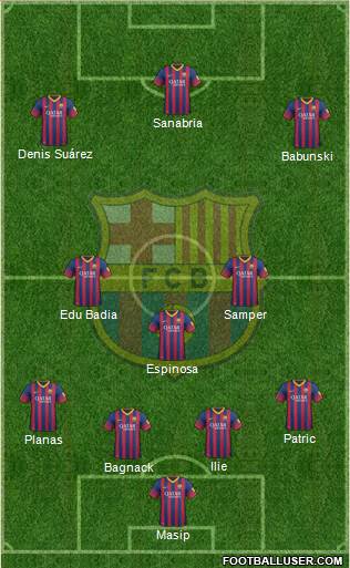 F.C. Barcelona B Formation 2013