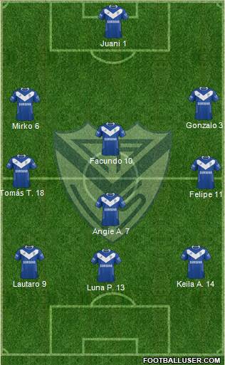 Vélez Sarsfield Formation 2013