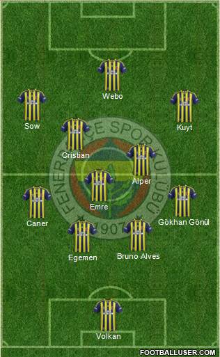 Fenerbahçe SK Formation 2013