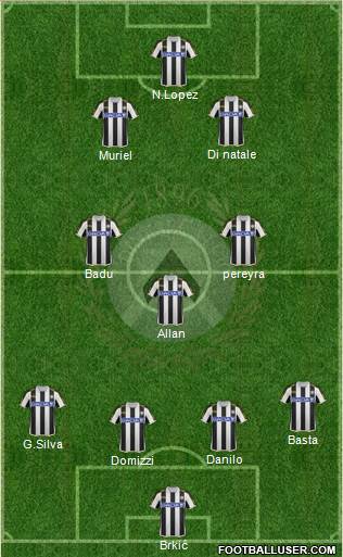 Udinese Formation 2013