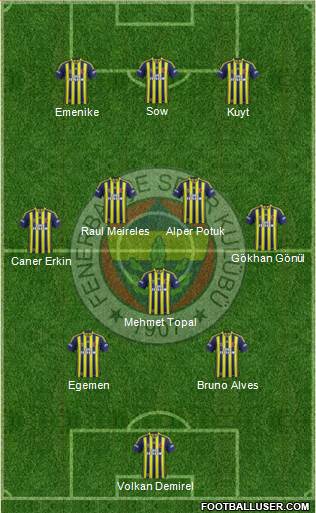 Fenerbahçe SK Formation 2013