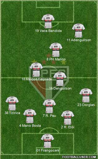 São Paulo FC Formation 2013