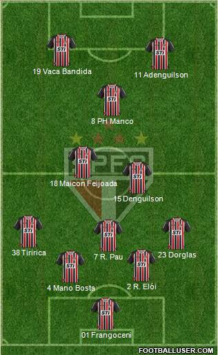 São Paulo FC Formation 2013