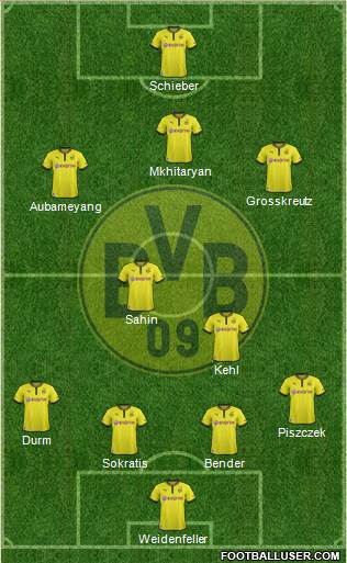 Borussia Dortmund Formation 2013