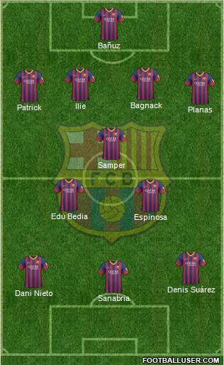 F.C. Barcelona B Formation 2013