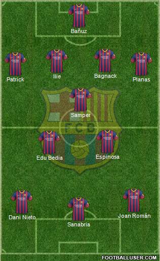 F.C. Barcelona B Formation 2013