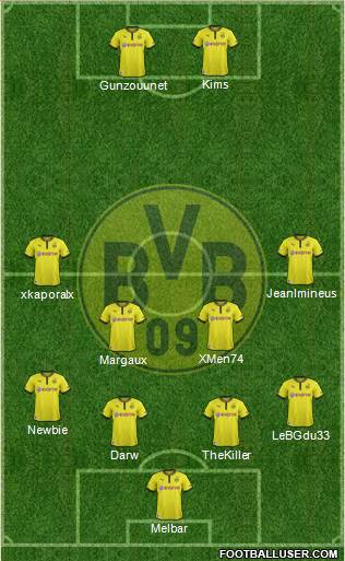 Borussia Dortmund Formation 2013