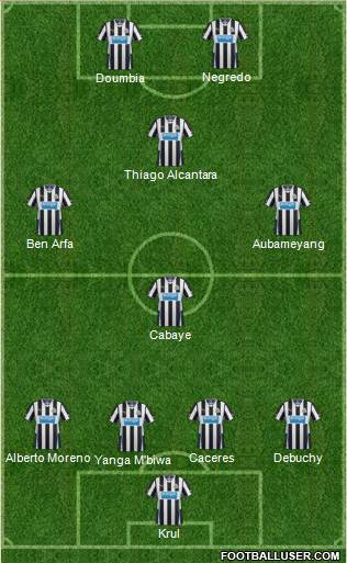 Newcastle United Formation 2013